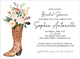 Floral Boot Invitations Image 4 of 4